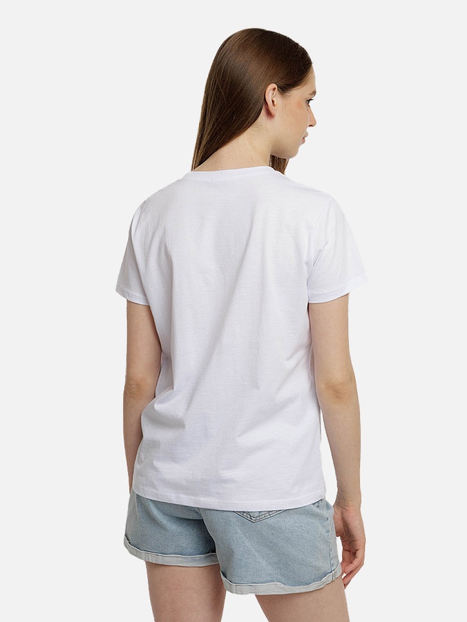 Жіноча футболка регуляр 46 цвет белый ЦБ-00219320 SKT000907100 фото