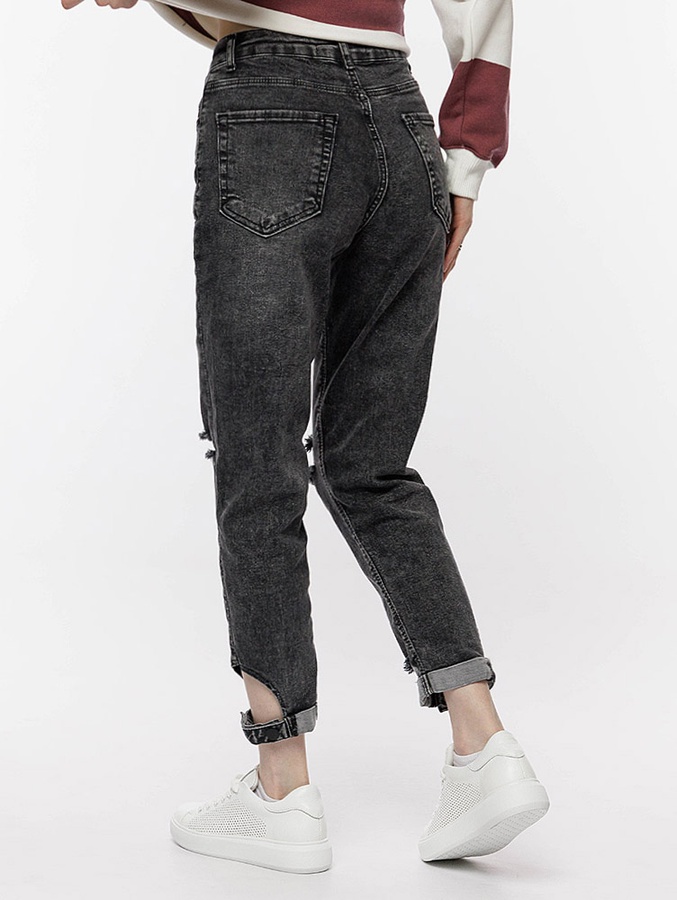 Жіночі джинси мом 46 колір сірий ЦБ-00214223 SKT000895964 фото