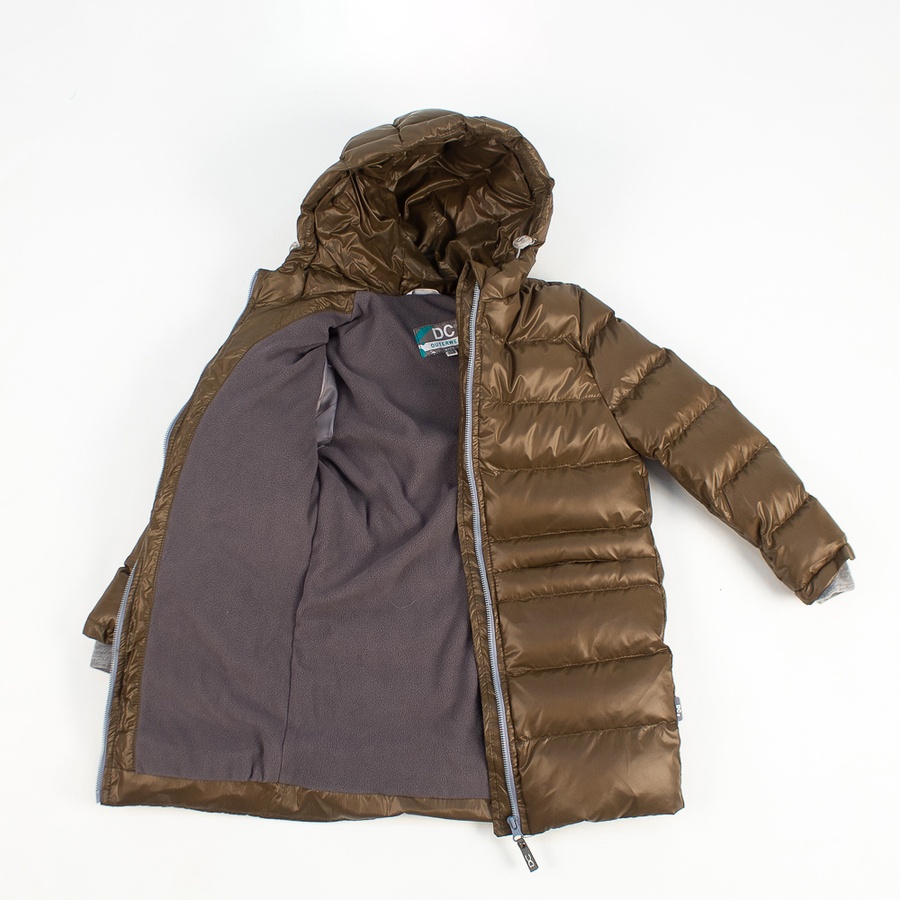 Куртка довга підліткова, зимова кольору колір хакі ЦБ-00140674, 128