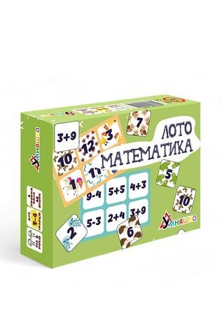 Игра обучающая настольная "Лото математика" УМНЯШКА 2149 ЦБ-00287086 фото