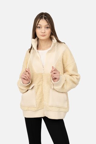 Кофта спортивная женская, на застежке цвет молочный 48 ЦБ-00268986 фото