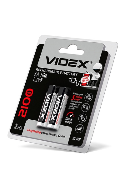 Батарейки Videx HR6/AA 2100MAH, ціна за 1 шт колір різнокольоровий ЦБ-00238205 SKT000955712 фото