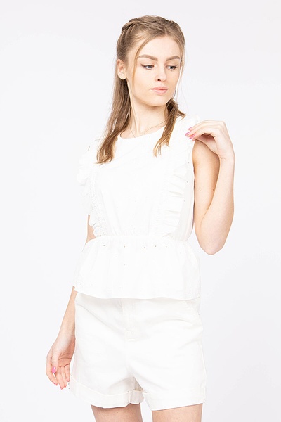 Блуза жіноча 44 колір білий ЦБ-00161296 SKT000546537 фото