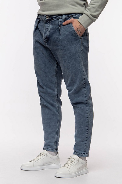 Чоловічі джинси мом 54 колір синій ЦБ-00213795 SKT000894614 фото