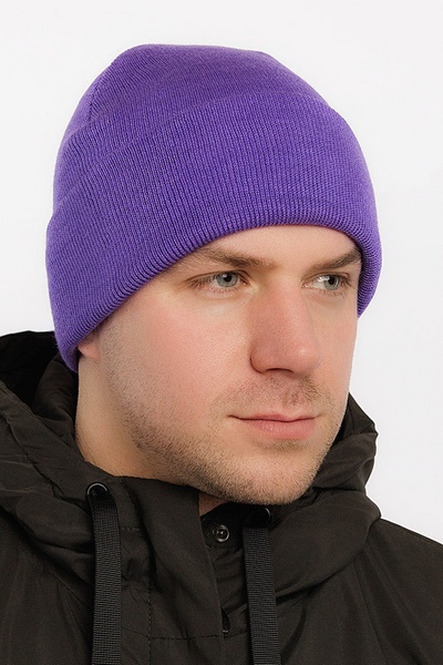 Мужская шапка 58-60 цвет фиолетовый ЦБ-00209577 SKT000886939 фото
