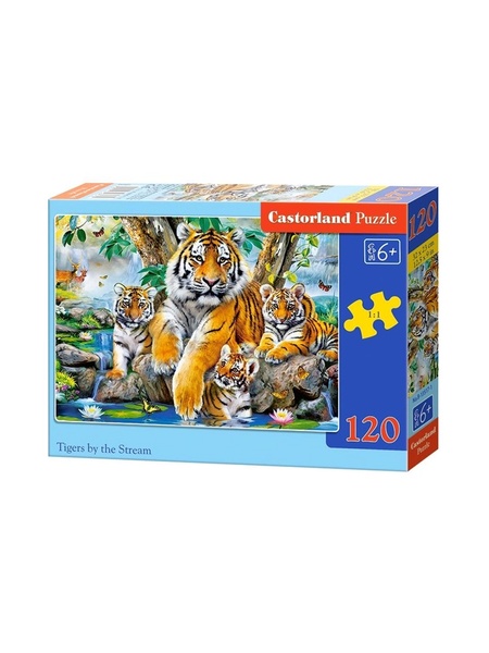 Пазли "Сімейство тигрів", 120 елементів колір різнокольоровий ЦБ-00218296 SKT000904251 фото