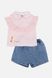 Костюм з джинсовими шортами для дівчинки 92 колір рожевий ЦБ-00249274 SKT000991011 фото 1