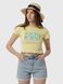 Жіноча коротка футболка 48 колір жовтий ЦБ-00219042 SKT000906733 фото 1