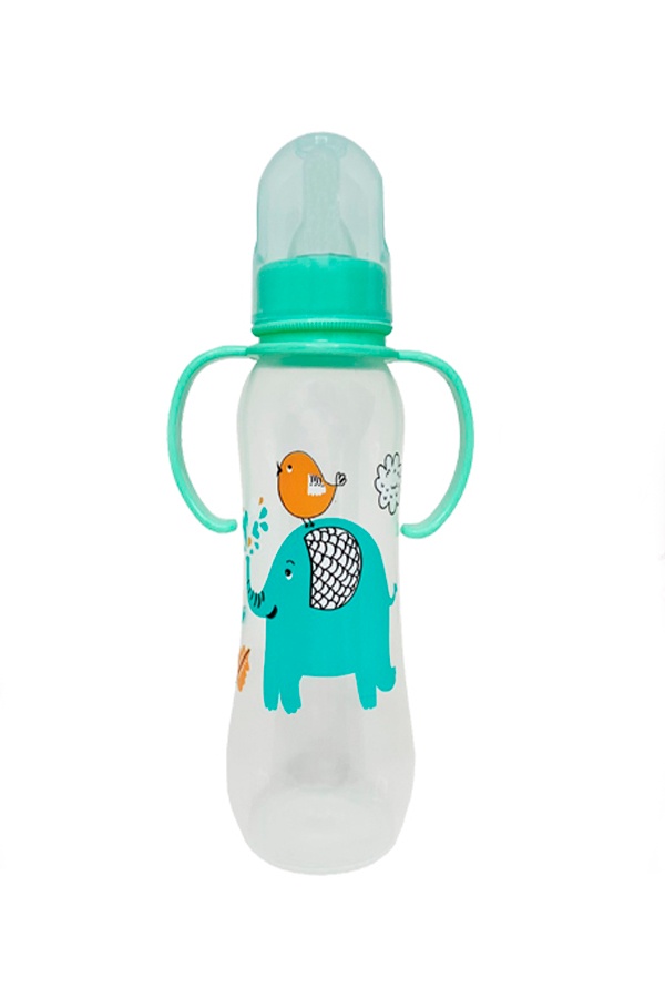 Пляшка для годування з соскою і ручками колір різнокольоровий ЦБ-00250836 SKT000994415 фото