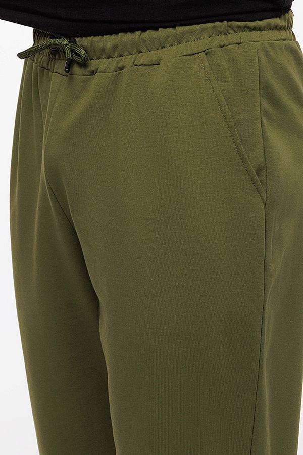 Чоловічі спортивні штани прямі 46 колір хакі ЦБ-00208982 SKT000885855 фото