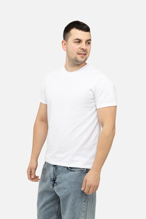 Чоловіча футболка 54 колір білий ЦБ-00242133 SKT000963610 фото