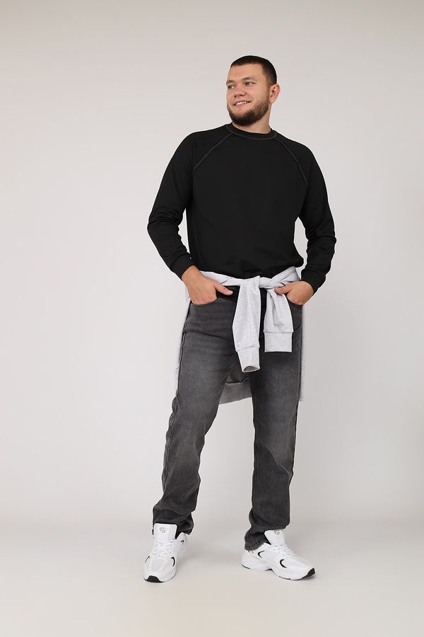 Свитшот мужской цвет черный 54 ЦБ-00284941 фото