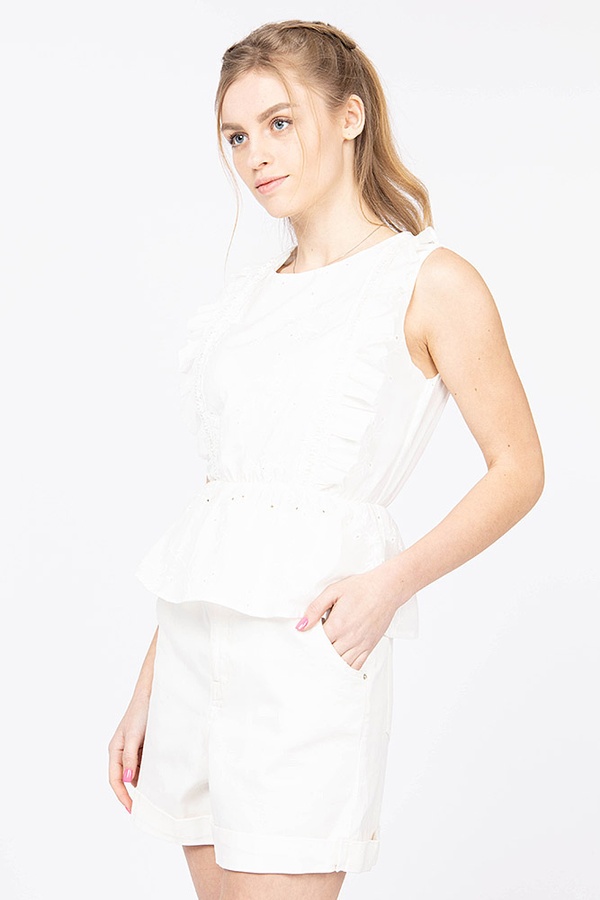 Блуза жіноча 44 колір білий ЦБ-00161296 SKT000546537 фото