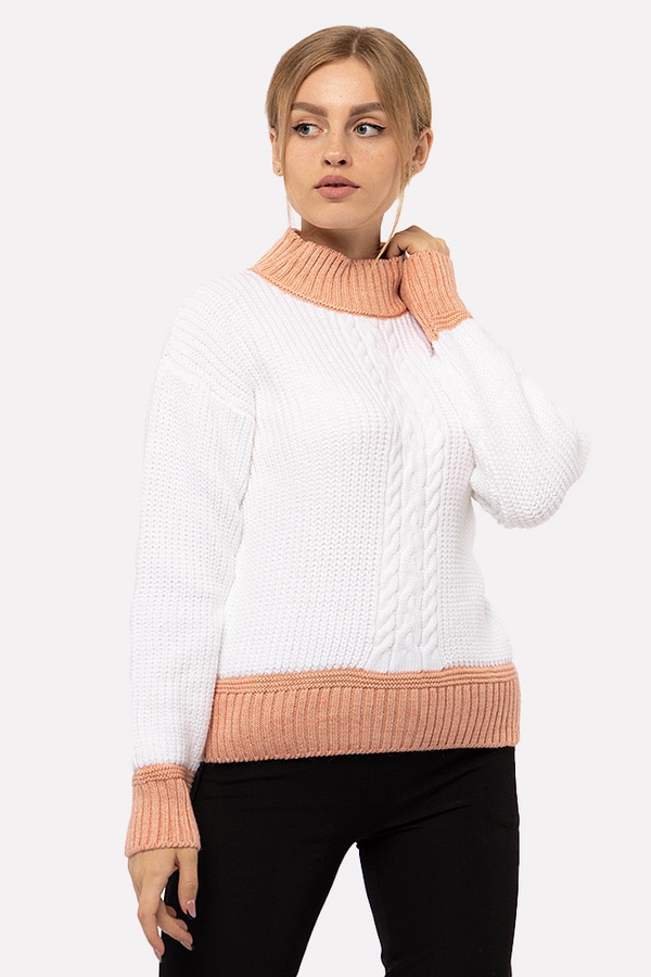 Жіночий светр 46 колір молочний ЦБ-00195684 SKT000857834 фото
