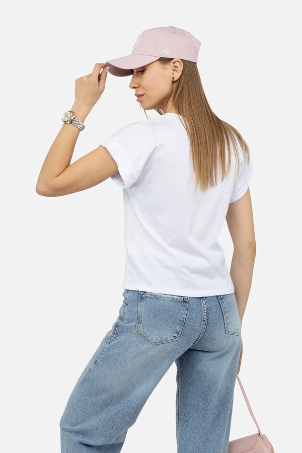 Жіноча футболка з коротким рукавом 44 колір білий ЦБ-00250392 SKT000993086 фото