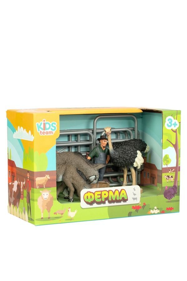 Набір "Ферма" Страус та ослики KIDS TEAM Q9899-X20_1 ЦБ-00250188 фото