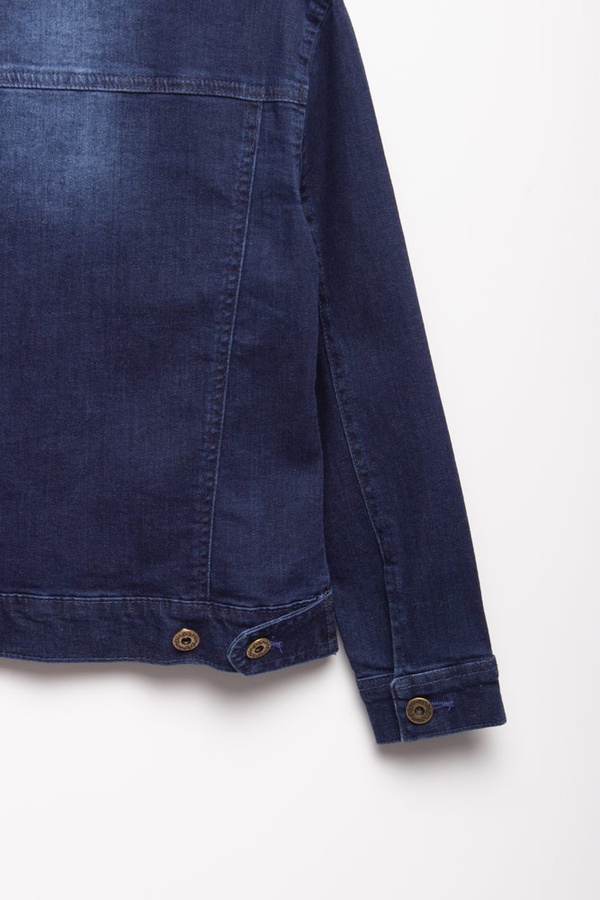 Куртка джинсовая короткая на девочку 152 цвет темно-синий ЦБ-00114291 SKT000509411 фото