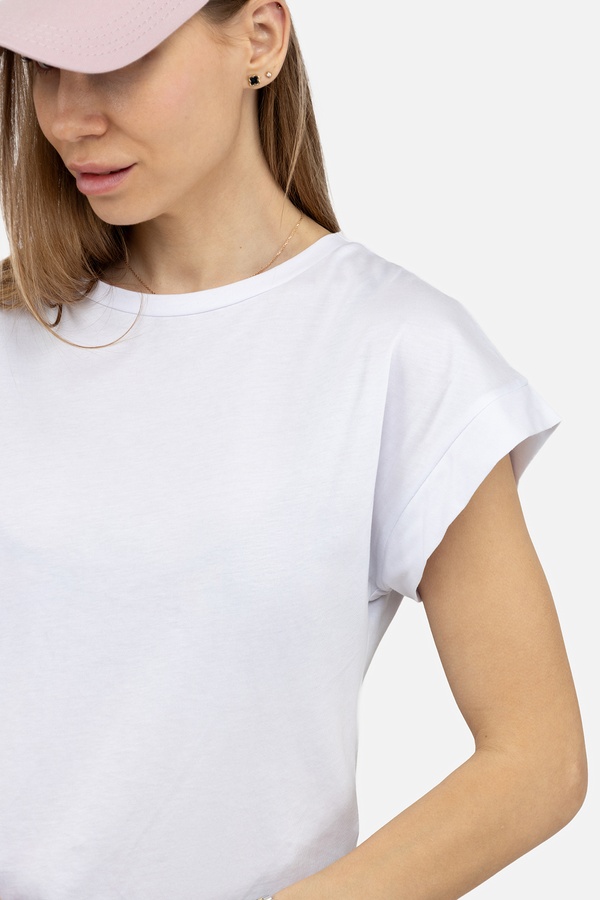 Жіноча футболка з коротким рукавом 44 колір білий ЦБ-00250392 SKT000993086 фото