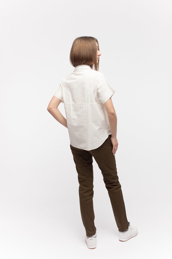 Рубашка короткая женская 42 цвет молочный ЦБ-00149812 SKT000512301 фото