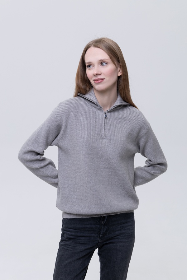Жіночий светр 48 колір сірий ЦБ-00224059 SKT000918885 фото