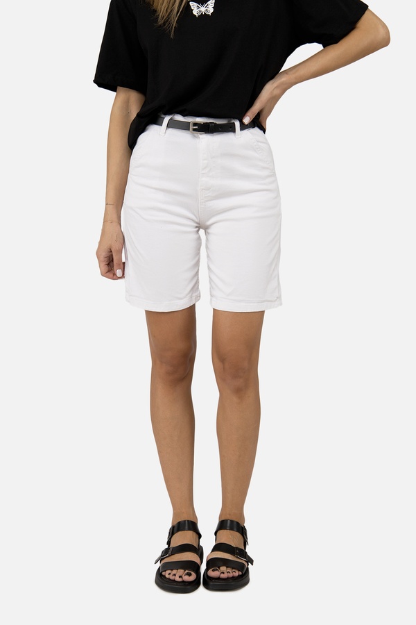 Жіночі джинсові шорти 44 колір білий ЦБ-00254246 SKT001003548 фото