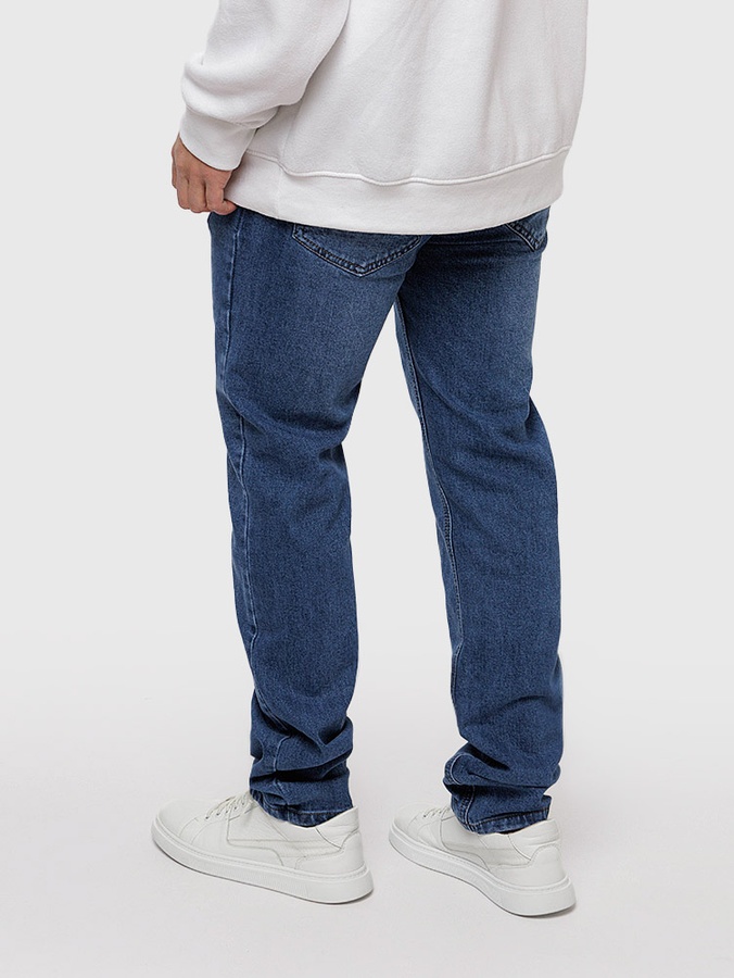 Мужские джинсы регуляр 50 цвет синий ЦБ-00220230 SKT000909185 фото