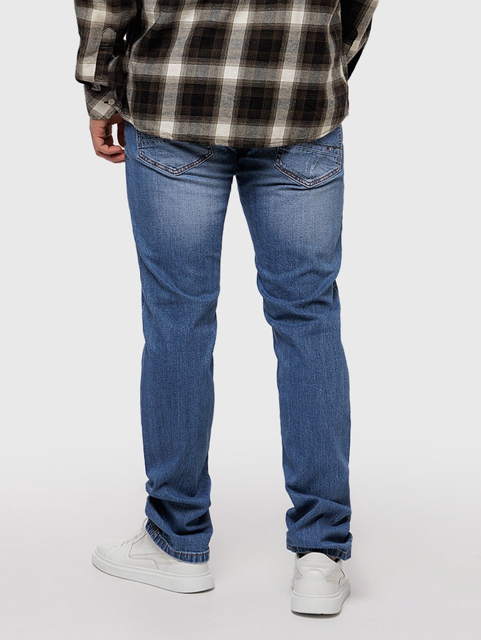 Чоловічі джинси регуляр 48 колір синій ЦБ-00220237 SKT000909234 фото