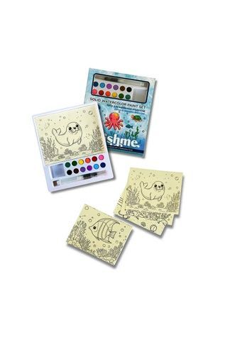 Раскраска с сухими красками Brushme Подводный мир Brushme PAINTS4 ЦБ-00292765 фото