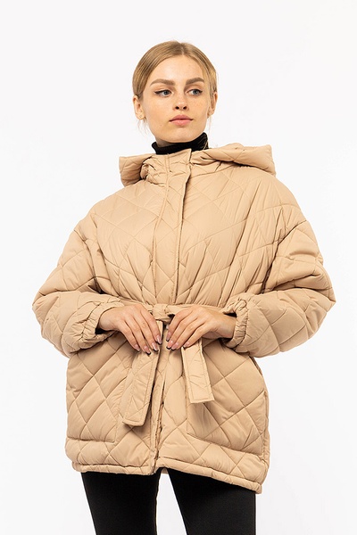 Жіноча куртка 46 колір бежевий ЦБ-00197770 SKT000861935 фото
