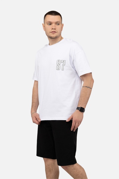 Мужская футболка с коротким рукавом 52 цвет белый ЦБ-00251459 SKT000996814 фото