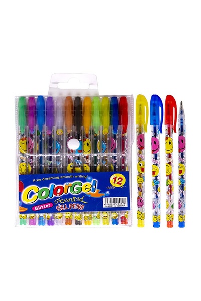 Набір ручок ароматизованих гелевих, 12 кольорів колір різнокольоровий ЦБ-00190182 SKT000842165 фото
