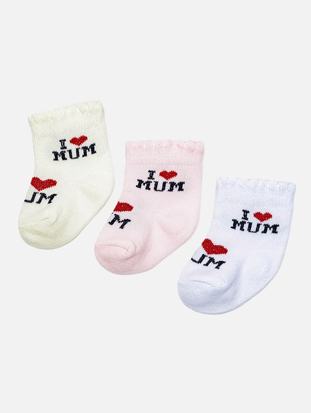 Набір шкарпеток для дівчинки, 3 пари 16-17 колір різнокольоровий ЦБ-00200126 SKT000867697 фото