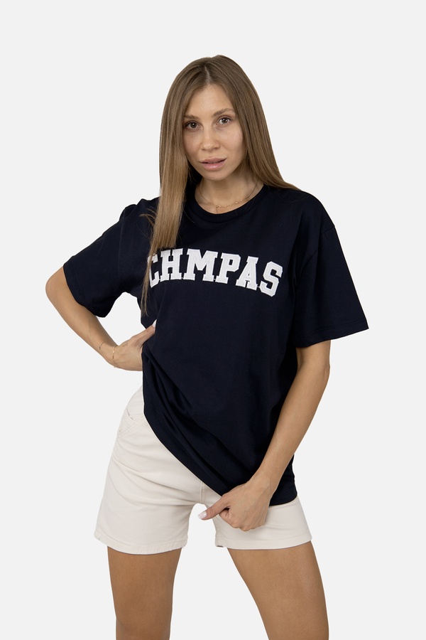 Женская футболка с коротким рукавом 44 цвет темно-синий ЦБ-00253756