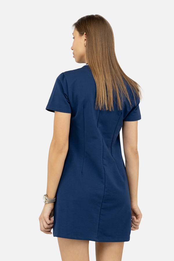 Жіноча сукня з коротким рукавом 40 колір синій ЦБ-00246623 SKT000984976 фото