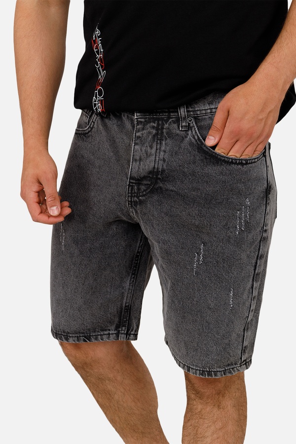 Мужские джинсовые шорты 52 цвет темно-серый ЦБ-00250773 SKT000994294 фото