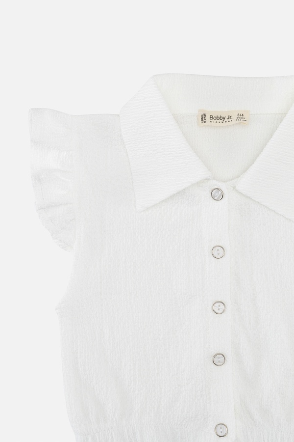 Блуза з коротким рукавом для дівчинки 134 колір білий ЦБ-00243489 SKT000968165 фото