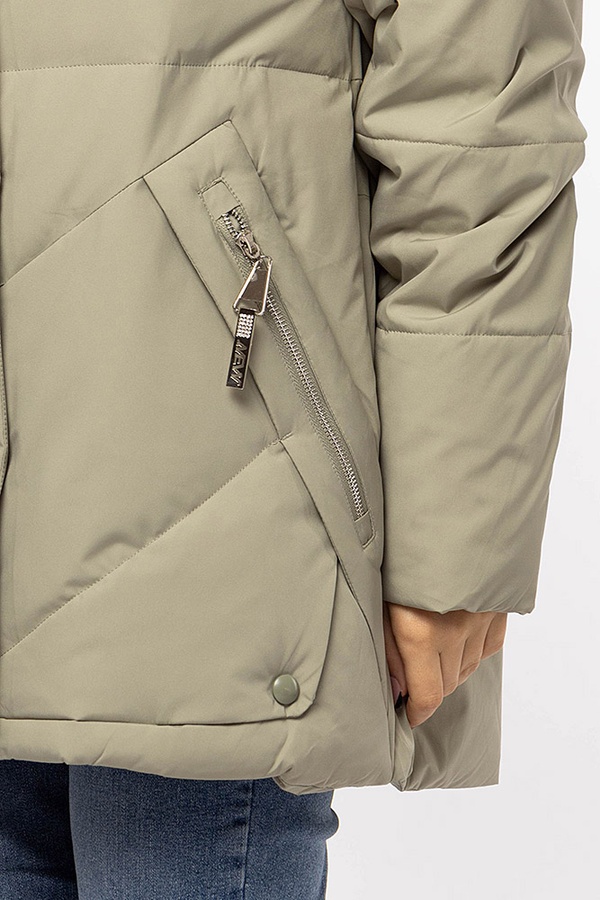 Жіноча куртка 48 колір оливковий ЦБ-00195664 SKT000857771 фото