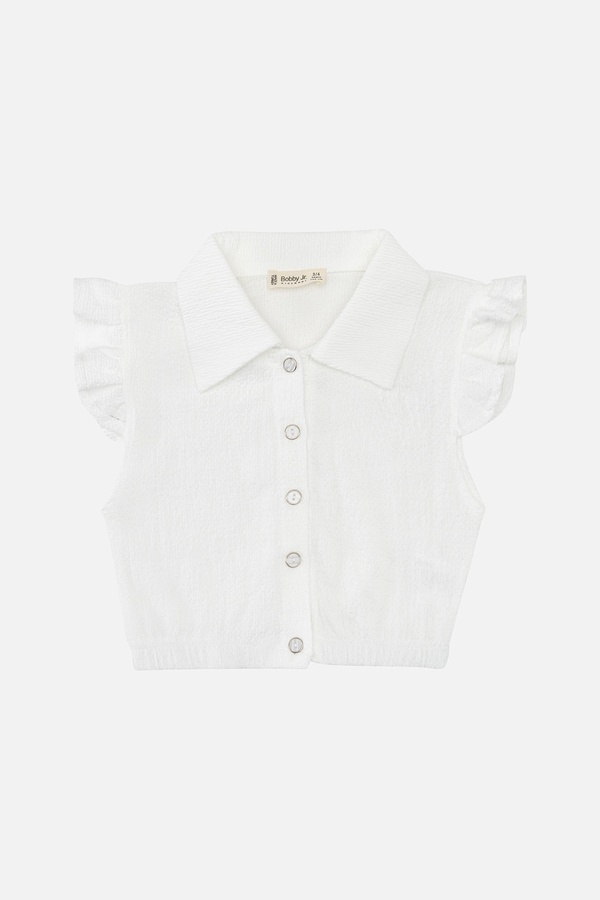 Блуза с коротким рукавом для девочки 134 цвет белый ЦБ-00243489 SKT000968165 фото