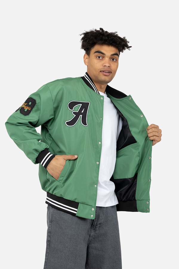 Мужская куртка-бомбер 44 цвет зеленый ЦБ-00245599 SKT000982141 фото