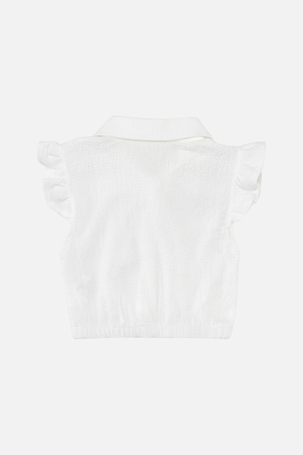 Блуза с коротким рукавом для девочки 134 цвет белый ЦБ-00243489 SKT000968165 фото
