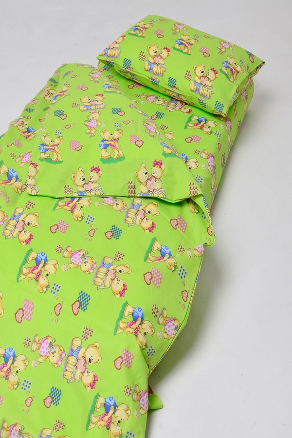 Комплект постельного белья детский ранфорс цвет зеленый ЦБ-00199937 SKT000867160 фото