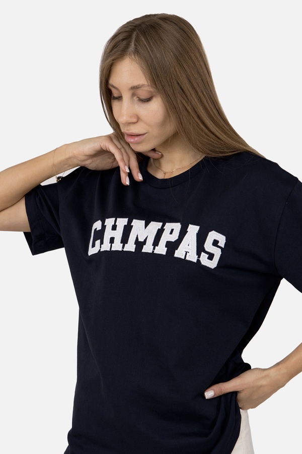 Жіноча футболка з коротким рукавом 44 колір темно-синій ЦБ-00253756