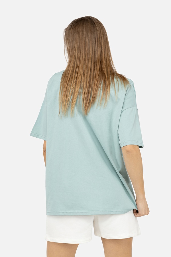 Женская футболка с коротким рукавом 48 цвет мятный ЦБ-00242212 SKT000963997 фото