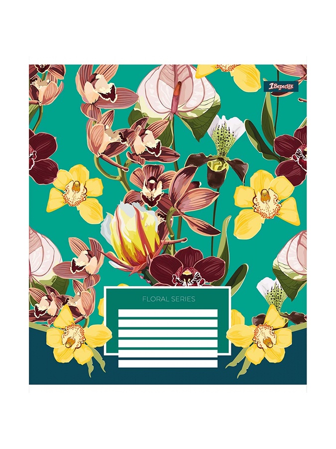 Тетрадь в линейку 24 листов Floral series цвет разноцветный ЦБ-00222617 SKT000915658 фото