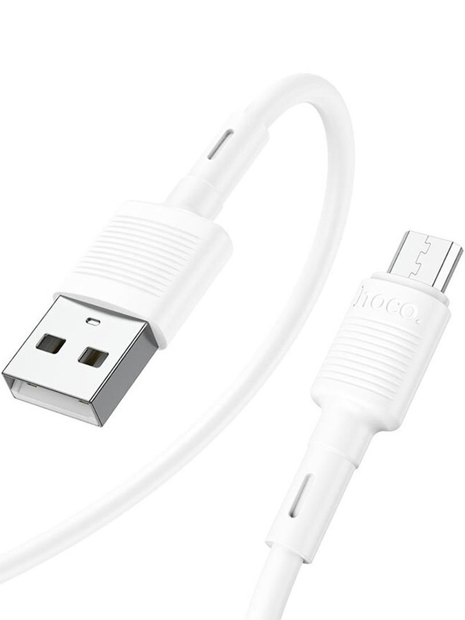 Кабель Hoco X83 USB to MicroUSB колір білий ЦБ-00200560 SKT000868651 фото