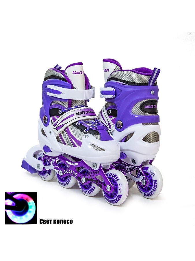 Дитячі ролики Power Champs колір фіолетовий ЦБ-00206832 SKT000881740 фото