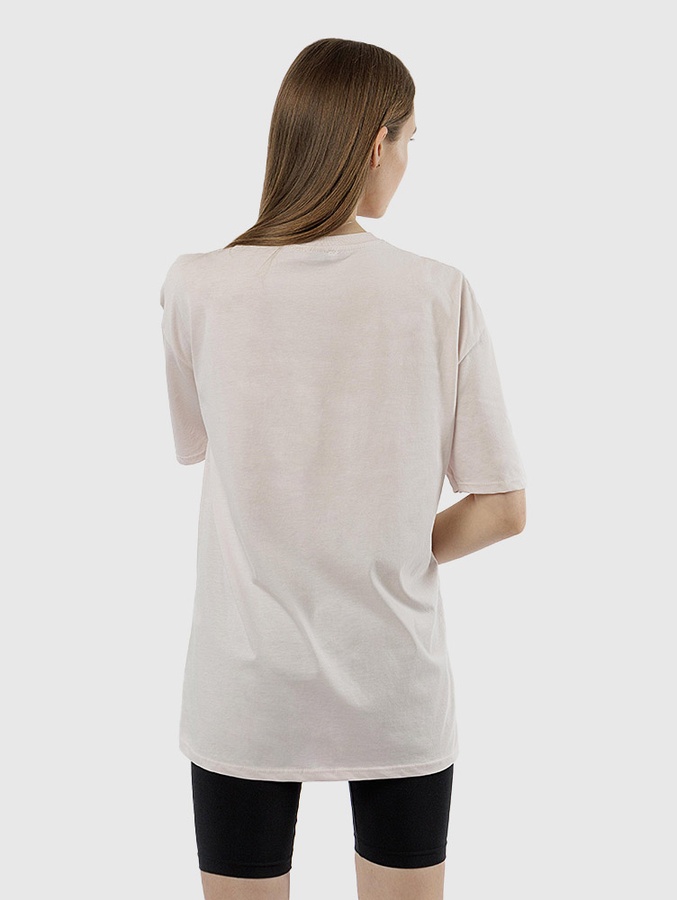 Жіноча подовжена футболка регуляр 48 колір бежевий ЦБ-00216682 SKT000901106 фото