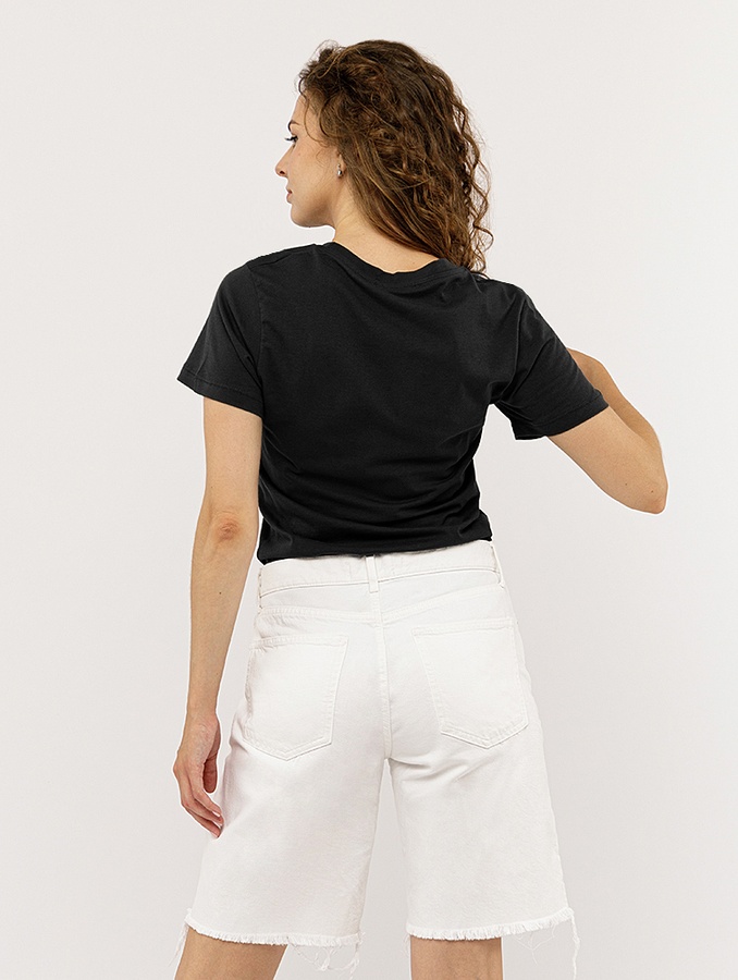 Женская вышиванка с коротким рукавом. 44 цвет черный ЦБ-00224749 SKT000920833 фото