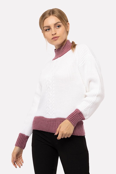 Жіночий светр 46 колір молочний ЦБ-00195685 SKT000857835 фото