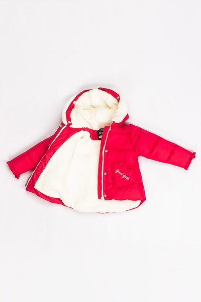 Куртка коротка на дівчинку 110 колір малиновий ЦБ-00177294